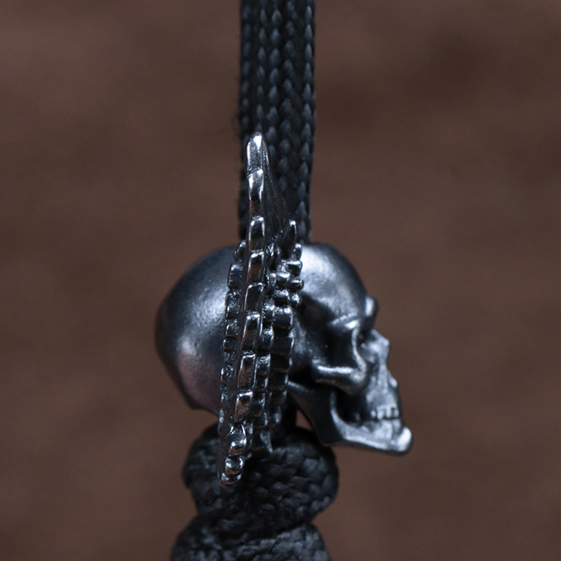 Winged Skull Brass Knife Beads - Paracord Survival Bracelet recension och pris