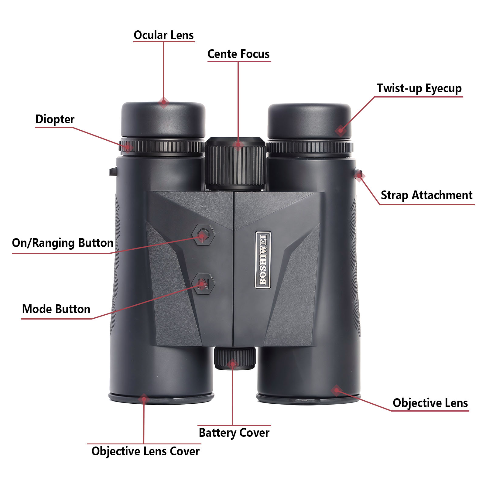 BOSHIWEI 10x42 Laser Rangefind - Rangefinder Laser Hunting recension och pris