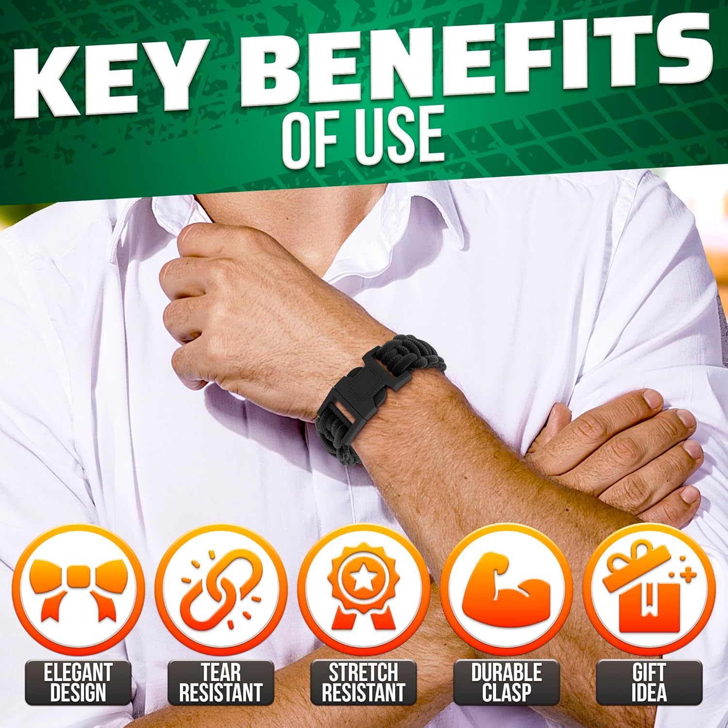 Paracord Bracelets for Men Wom - Paracord Survival Bracelet recension och pris