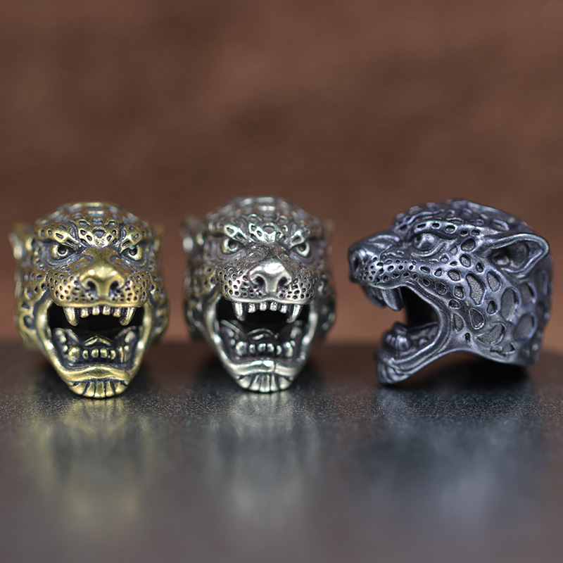 Leopard Head Sculpture Brass K - Paracord Survival Bracelet recension och pris
