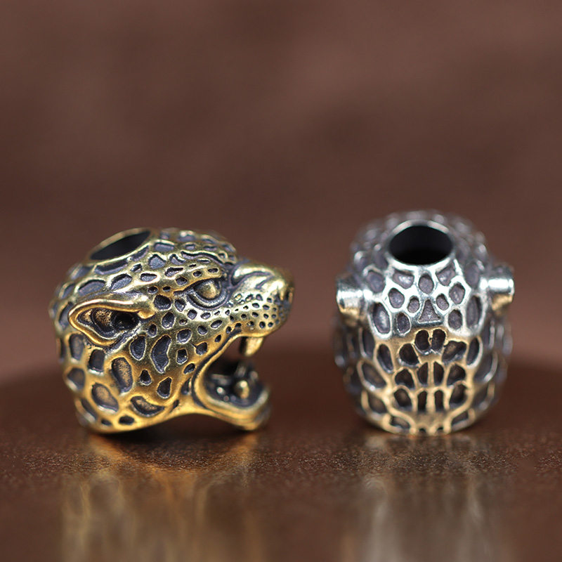 Leopard Head Sculpture Brass K - Paracord Survival Bracelet recension och pris
