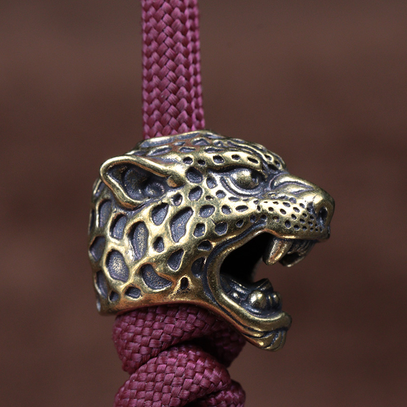 Leopard Head Sculpture Brass K - Paracord Survival Bracelet recension och pris