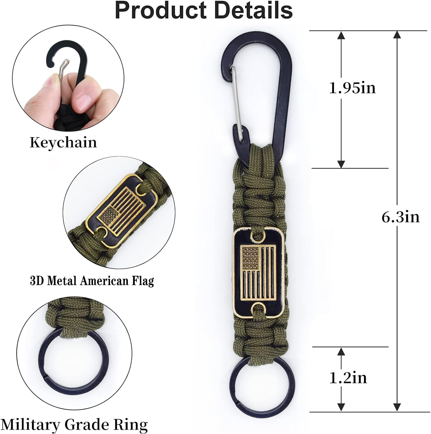 2 Pcs Heavy Duty Braided Parac - Paracord Survival Bracelet recension och pris