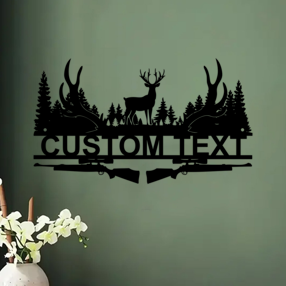 Custom Deer Cabin Metal Sign,  - Outdoor Hunting Gifts recension och pris
