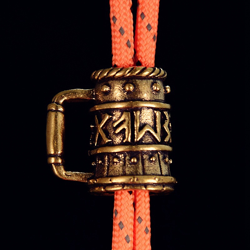 Viking Wine Glass Brass Knife  - Paracord Survival Bracelet recension och pris