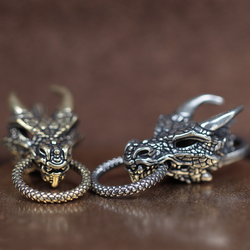 Dragon Head Brass Buckle EDC O - Paracord Survival Bracelet recension och pris
